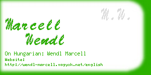 marcell wendl business card